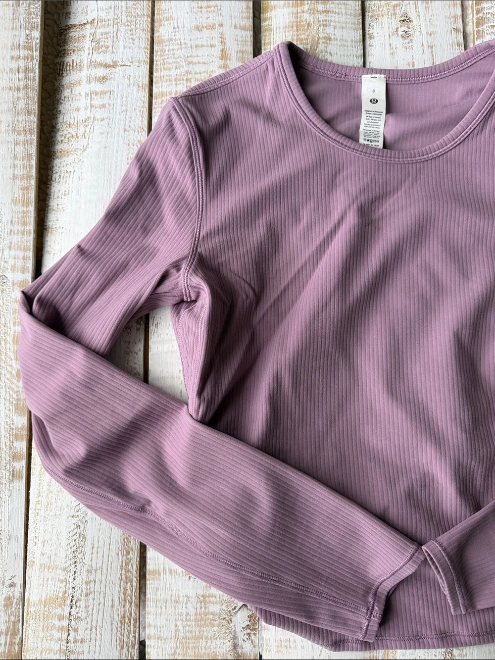 Lululemon All It Take Twist Back Long Sleeve Size 8 Lavender Lux NWT